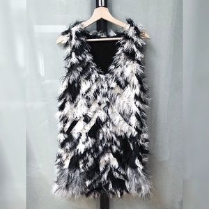 J.Crew Collection Ostrich feather cocktail dress